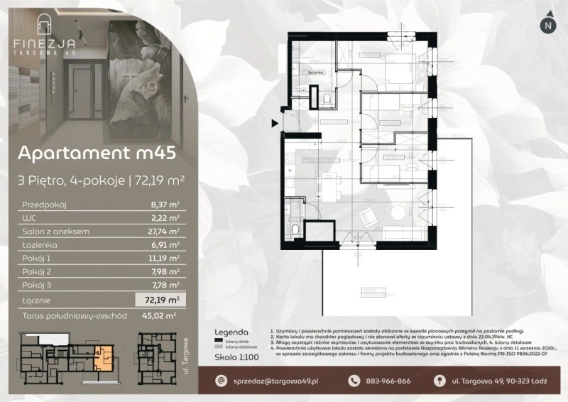 Rzut Apartament m45